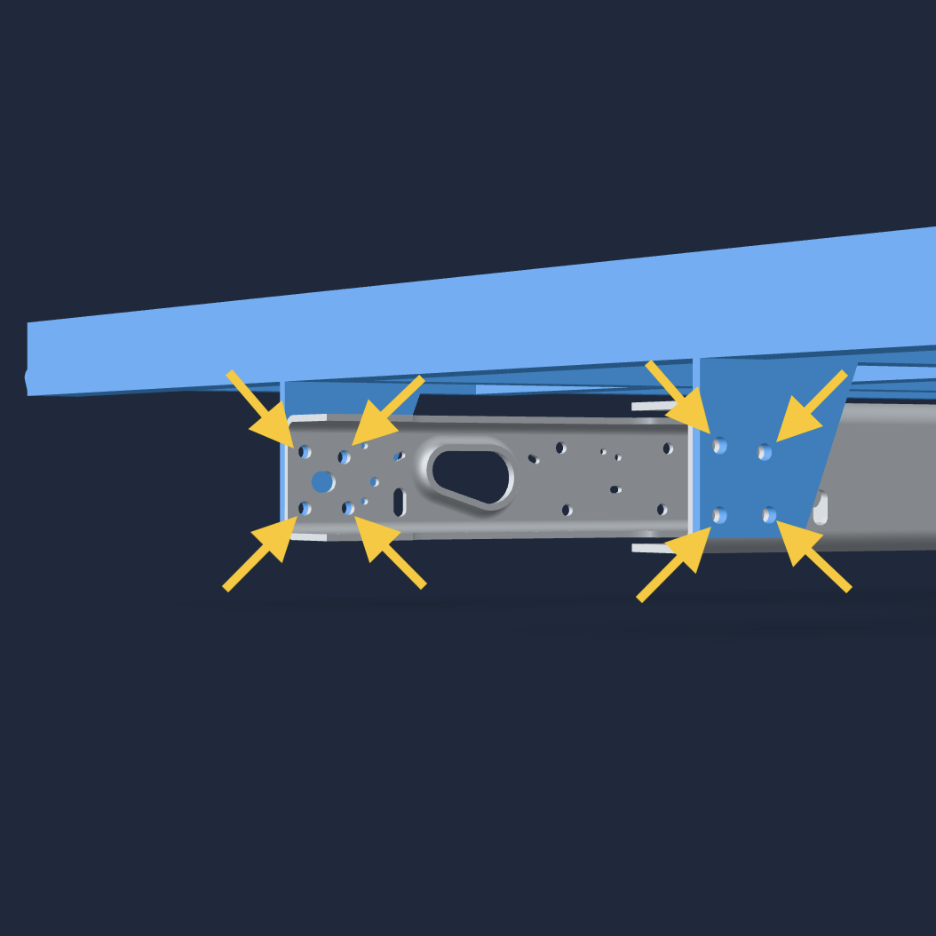 Final structural torque — rear mounts (1)
